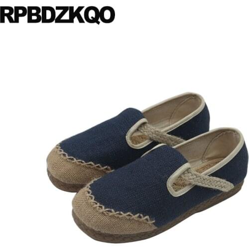 Comfort Flats Espadrilles Blue 2021 Vintage Canvas Men Hemp Breathable Spring Fashion Casual Retro Designer Shoes China Slip On