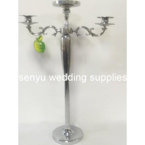 Cheap sale High quality 3 arms tall wedding mental candelabra for table centerpieces senyu0360