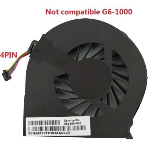 Laptop cooling fan for HP Pavilion G4 G4-2000 G7 g7-2000 G6 G6-2000 683193-001 685477-001 FAR3300EPA fan and kipo 4pins
