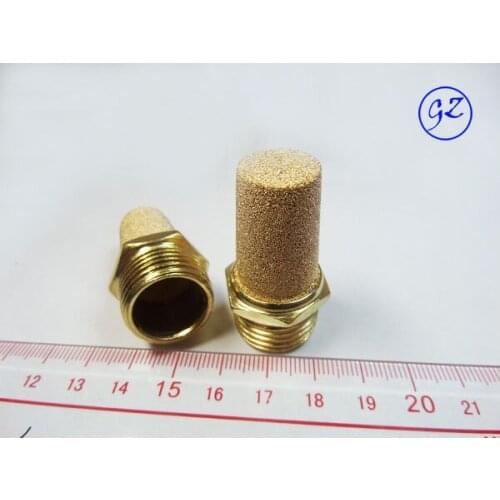 Pneumatic solenoid valve copper muffler PST-01,Thread 1/8" copper muffler exhaust vent 10pcs/lot