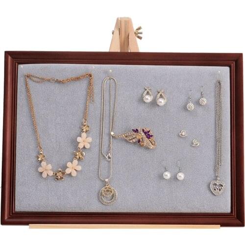 Natural Wood Display Stand Rack for Display Photo Frames and Jewelry Holder