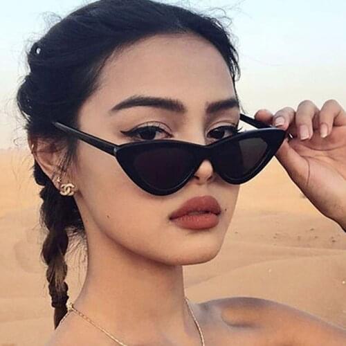 Transparent Green Cats Eye Sunglasses for Women Small Frame Fashion Frontier Classic Vintage Personalized Mirror Sun Glasses