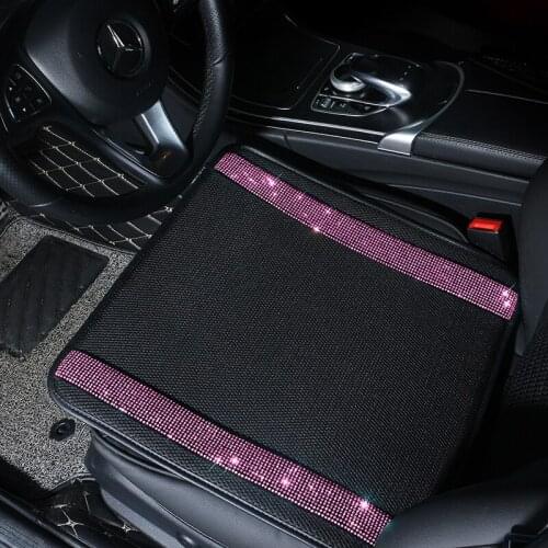 1Pcs Universal Diamond Car Seat Cushion Car Seat Cushion Cover Chair Pad Pink Car Interior Accessories for Girls Woman Car Decor