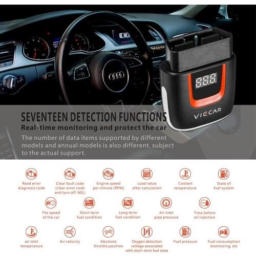 Viecar ELM327 V2.2 PIC18F25K80 Bluetooth 4.0 OBD2 Code Scanner ELM 327 V 1.5 WIFI Auto Tool For Android/IOS OBDII Car Diagnostic