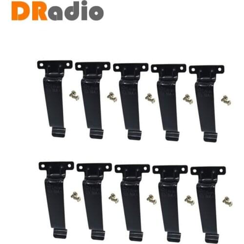 10Pcs Stainless Steel Metal Iron Belt Clip For KENWOOD Walkie Talkie TK278/TK378/TK388/TK2107 Radio