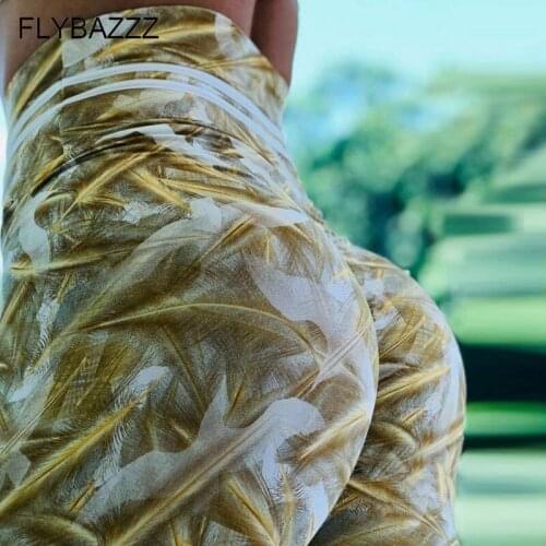 Women Yoga Pants Printed High Waist Push Up Energy Seamless Sport Tight Leggings for Fitness Gym Running Tummy Control Trousers