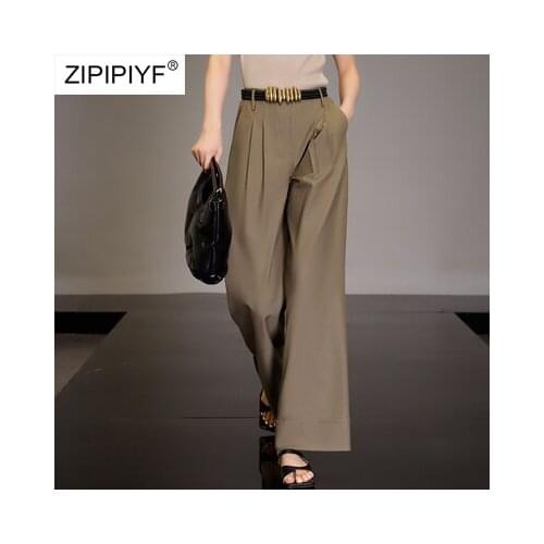 ZIPIPIYF Women's Wide Trousers