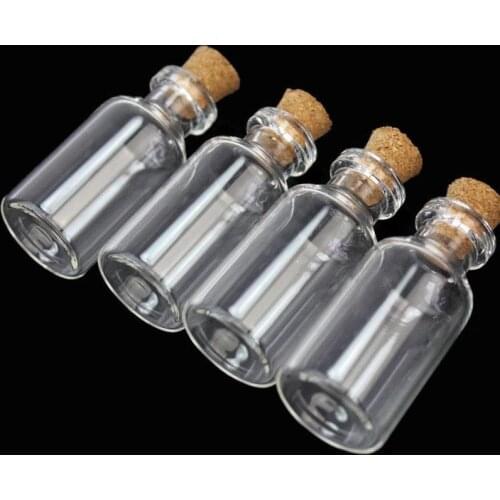0.5ml/1ml/2ml/5ml Clear Glass Jars Vial with Cork Stopper for Sample Perfume container wedding home Decoration Gifts