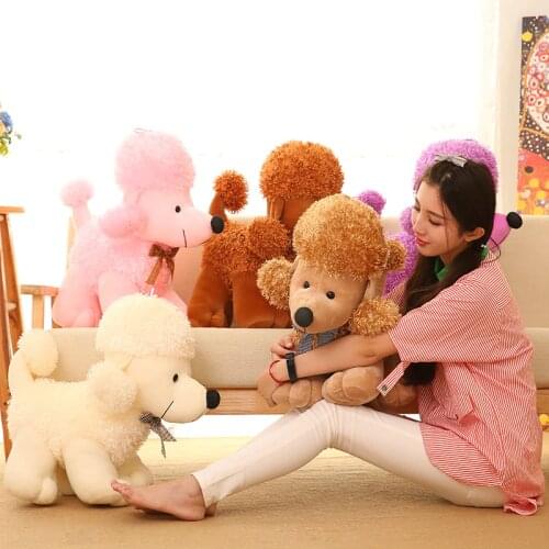 1pc 20cm Simulation Plush Poodle Dog Toy Stuffed Animal Dolls Cute Gift Toy Kids Baby Sleeping Appease Doll Valentine Present