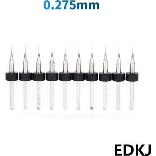 10pcs/Set 0.275mm PCB Print Circuit Board Carbide Micro Drill Bits Tool for SMT CNC PCB bit Hard Alloy