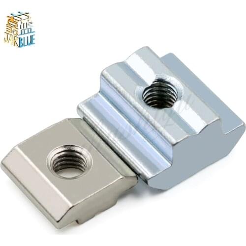 10PCS T Sliding Nut Zinc Coated Plate 2020/3030/4040/4545 Series M3/M4/M5/M6/M8/M10 Aluminum Thread