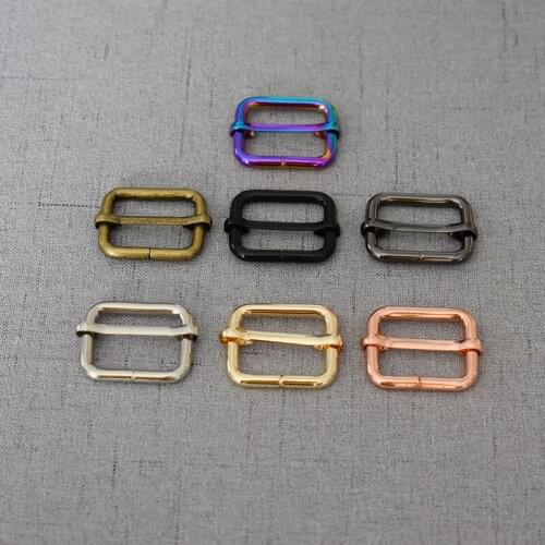 20 pcs/pack Metal Adjust Tri-glide Pin Buckle Slider for 25mm leather handbag backpack luggage bag dog collar DIY accessories