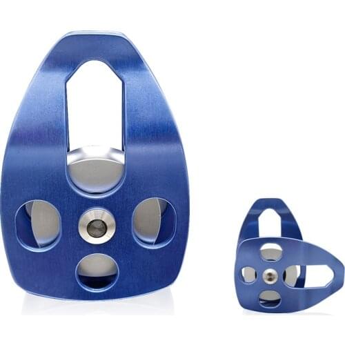 32kn Rock Climbing Pulley Red Fixed Single Sheave Pulley Outdoor Survival Tool High Aluminum Alloy Hauling Gear