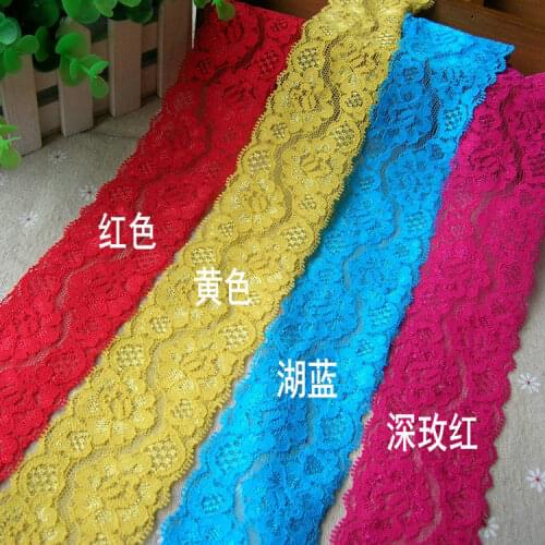 5m/lot 6cm wide elastic lace trim accessory DIY ribbon lace swiss french lace bridal.headband,garter Z1113