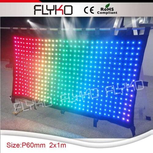 Free Shipping stage&dj lighting led video curtain in led display