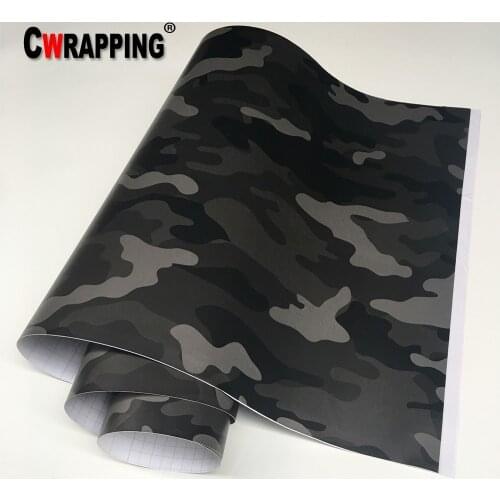 Black Grey Camo Camouflage Vinyl Car Wrap Sticker Film Foil Decal For Bike Console Computer Laptop Skin Scooter Motorcycle