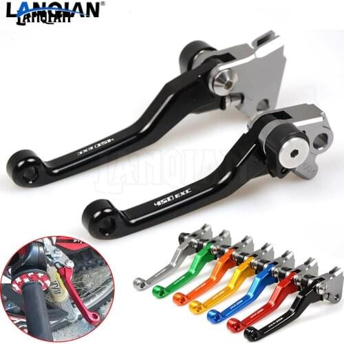 CNC Laser Printing Motorcycle Dirt bike Pivot Brake Clutch Levers For 450 EXC/EXC-R 2014-2018 Accessories 450EXC/450EXC-R
