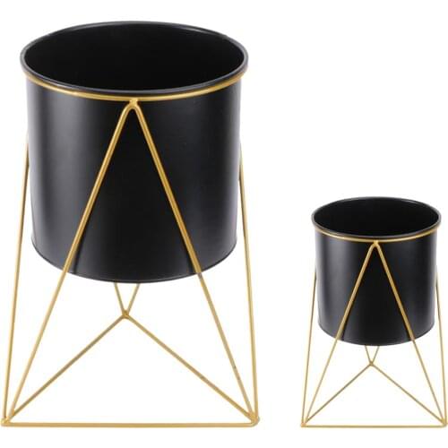 Decorative Modern Metal Flowerpot Succulent Pot Plant Stand Planter Holder