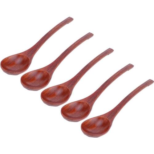 Wooden Spoons Soup Spoons Long Handle for Office for Camping for Picnic for Home