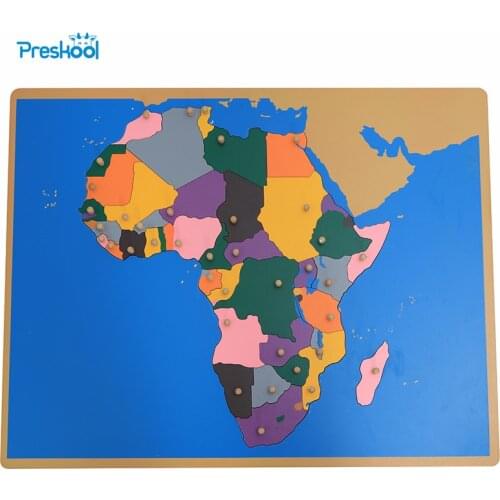 Baby Toy Montessori Puzzle Africa Map Learning & Education Early Childhood Education Kids Toys Brinquedos Juguetes