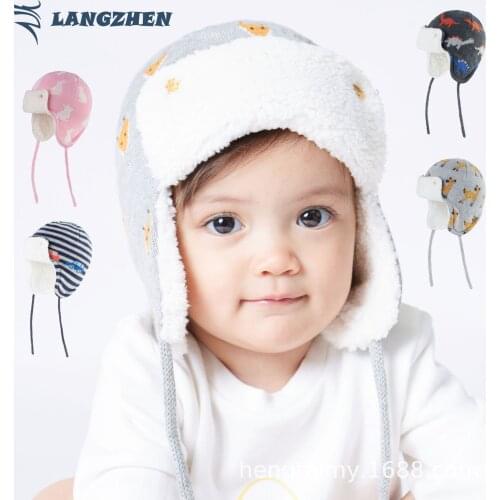 Kids Girls Boys Hats Winter Warm Baby Accessories Colorful Children Hedging Cap Hat Cute Cartoons Newborn Baby Hat