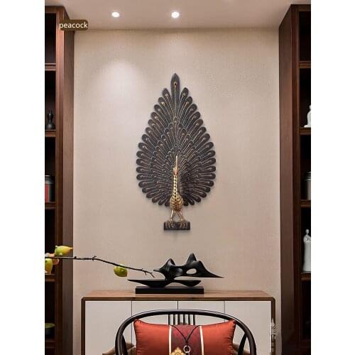 Home Decor Peacock Wall Hanging Southeast Asia Wall Decoration Pendant Thai Relief Living Room Porch Dining Room Wall Ornaments