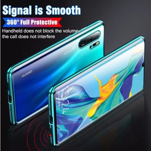 Double-sided Glass Metal Magnetic Case For Huawei Honor 10i 20i Lite 8X 9X Protection Case For P40 P30 pro P20 lite glass case