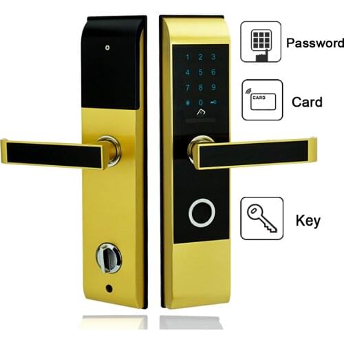 Electronic Door Lock Digital Touch Screen Keypad Combination Coded Door Lock With M1 13.56mhz cards For Smart Home Office