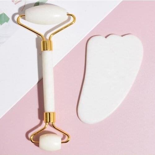 Hot Natural Jade Roller Massager For Face Natural Stone Slimming Lift Massage Facial Tools For Chin Neck Beauty Skin Care Tools