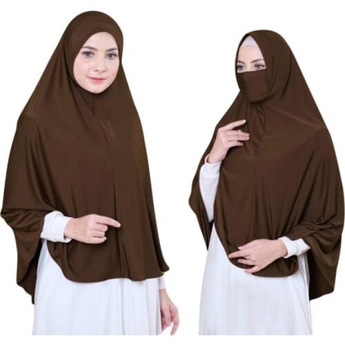 Eid Ramadan Hijab Abaya Women Muslim Turkey Lonng Khimar Overhead Prayer Niqab Burqa Islamic Clothing Head Scarf Amira Prayer