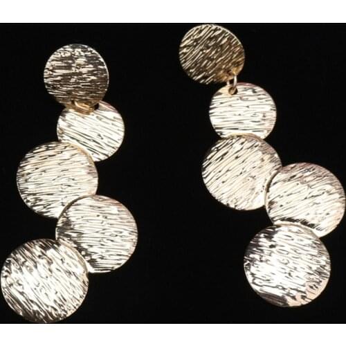 Trendy Vintage Geometric Earrings For Women Gold Metal Drop Earring Dangle Female Statement Hanging Earring Jewelry Gifts