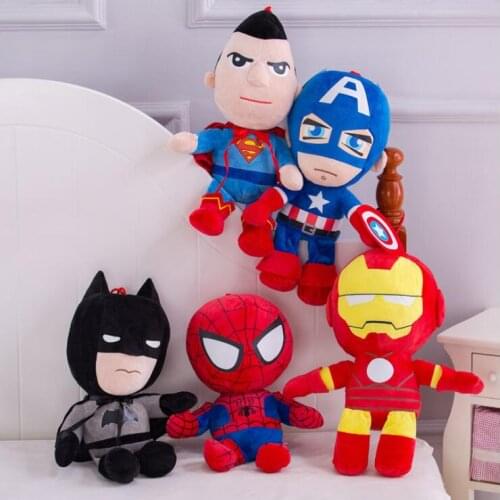 28cm Marvel Avengers Soft Stuffed Hero Captain America Iron Man Spiderman Plush Toys Movie Dolls Christmas Gifts for Kids