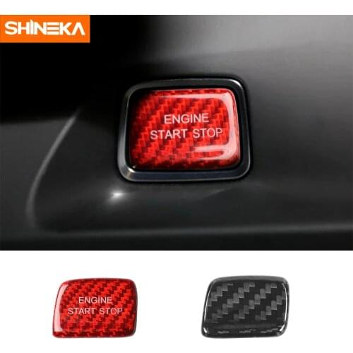 SHINEKA Interior Stickers For Chevrolet Camaro 2016+ Car Engine One Button Start Stop Switch Cover Stickers For Chevrolet Camaro