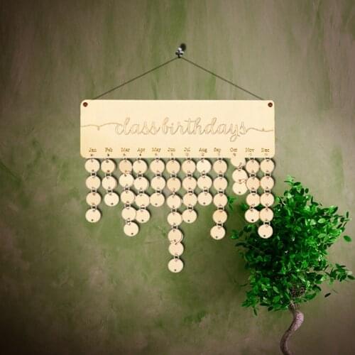 Handmade Script Classroom Birthday Board Class Calendar Class Birthday Calendar Celebration Board Wall Plaque Sign Decoration