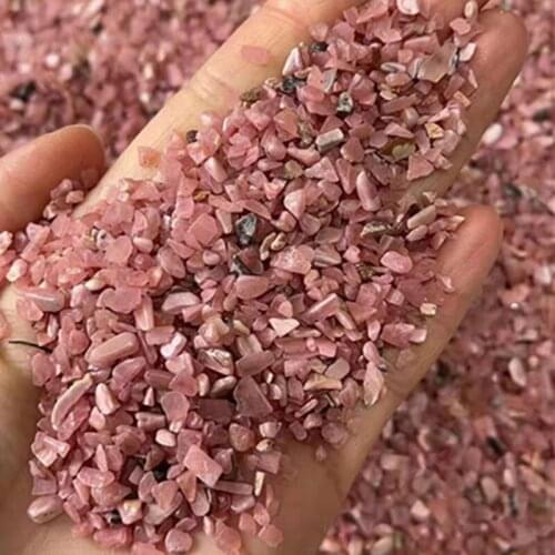Natural quartz polished gravel healing stones rose crystals Rhodochrosite chips for Home Decoration