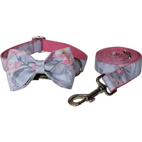 Dog Collar Personalized Engraved ID Name Reflective Nylon S-L Customized Dog Collar Leash Set Id Name Phone Number Tag