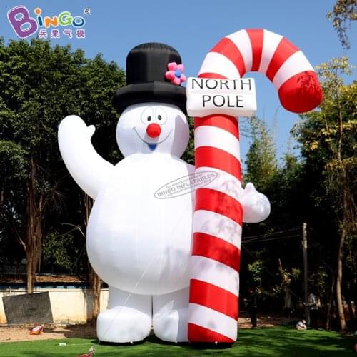 Personalized 9mH Giant Inflatable Christmas Snowman Model For Xmas Decoration BG-F0227