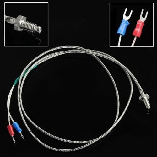 Durable 1M K 3.3ft Type Thermocouple Control Thread M6 Screw Probe Temperature Controller 0-800C Sensor Probe Temperature Sensor