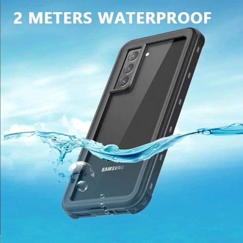 For Samsung Galaxy S20 S21 Ultra Plus Transparent Anti-drop Diving Shell 360 Degree Full Protection Mobile Phone Waterproof Case
