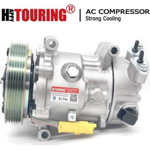 SD6C12 AC Compressor for Peugeot 207 307 408 Citroen C2 C4 9671216280 9659875780 9651910980 9678656080 6453QK 6453QJ 6453WL
