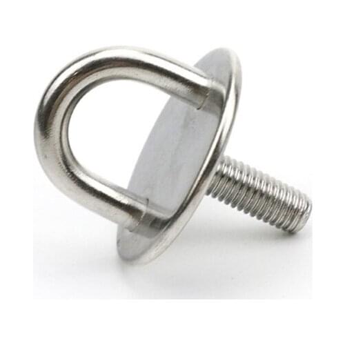 Staple Ring Hook Heavy Duty Pad Eye Plate U-Shaped Heavy Duty Ceiling Mount Hanger for Marine Boat Accessories F19A