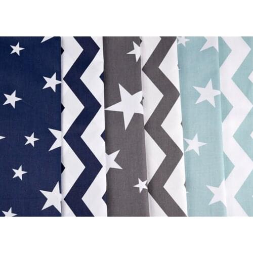 Gray Stripe Tilde Quilting Fabric Cotton Cloth For Needlework Patchwork Light Green Curtains Textile Kids Diy Handmade 40*50cm