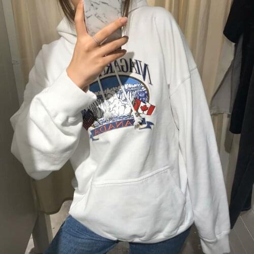 UNUTH Girls Oversize Cotton Hoodies 2021 Spring Fashion Ladies Vintage Embroidery Pullovers Elegant Women Chic Outerwear