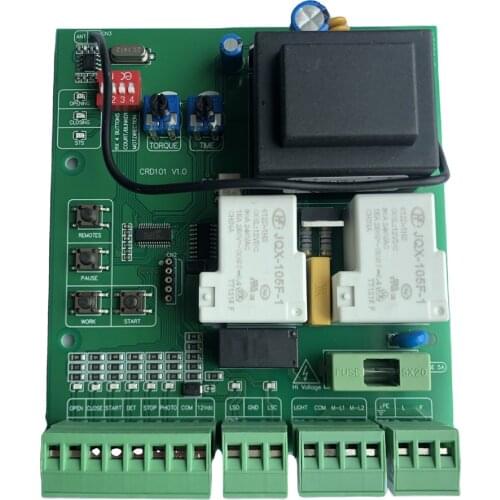Universal version of Sliding gate motor opener motherboard Replaced circuit board can match 433.92Mhz rolling code remote