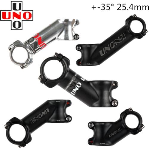 UNO Stem Bike Ultralight 35 Degree MTB Road Stem for Fork 28.6mm Handlebar 25.4 60/75/90/110/120/135MM Mountain MTB Bicycle Part