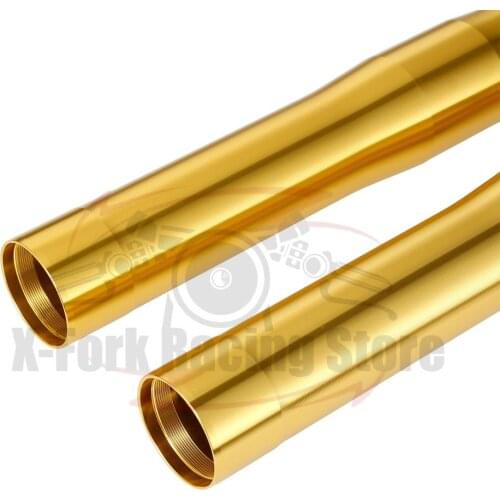 Front Outer Fork Tubes Pipes Bars Golden Pair For HONDA CB1000R 2011-2017 2012 2013 2014 2015 2016 51410-MFN-305 450mm 17.72inch