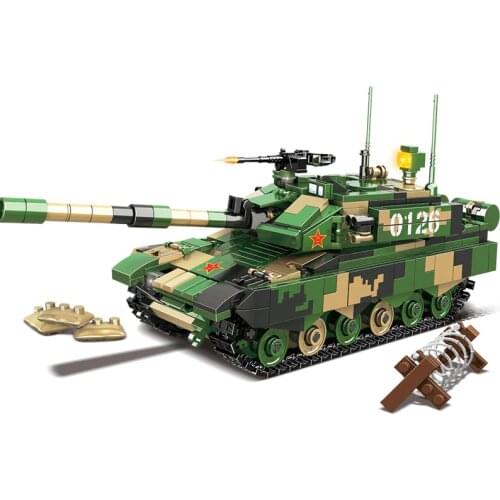Military Series World War II Chinese Army 99A Main Battle Tank soldier DIY model Building Blocks Bricks Toys Gifts