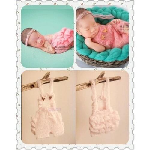 Crochet Baby Headband and Romper Lovely Newborn Romper with Flower Photography Props