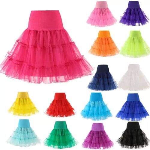 HONGFUYU юбка Short Petticoat For Wedding Vintage Cosplay Tulle Petticoat Crinoline Underskirt Rockabilly Swing Tutu Skirt jupon