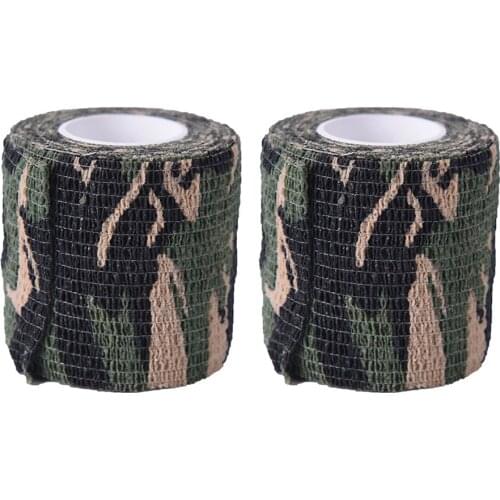 2PCS 4.5M Military Stretch Medical Bandage Camouflage Tape Self-Adhesive Gun Decor for Kids